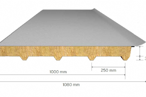 5 Ribs Membrane Roof Panel-Single Sheet